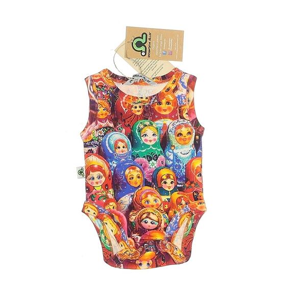 Inchworm Alley Russian Nesting Dolls Bodysuit NWT - Picture 1 of 4